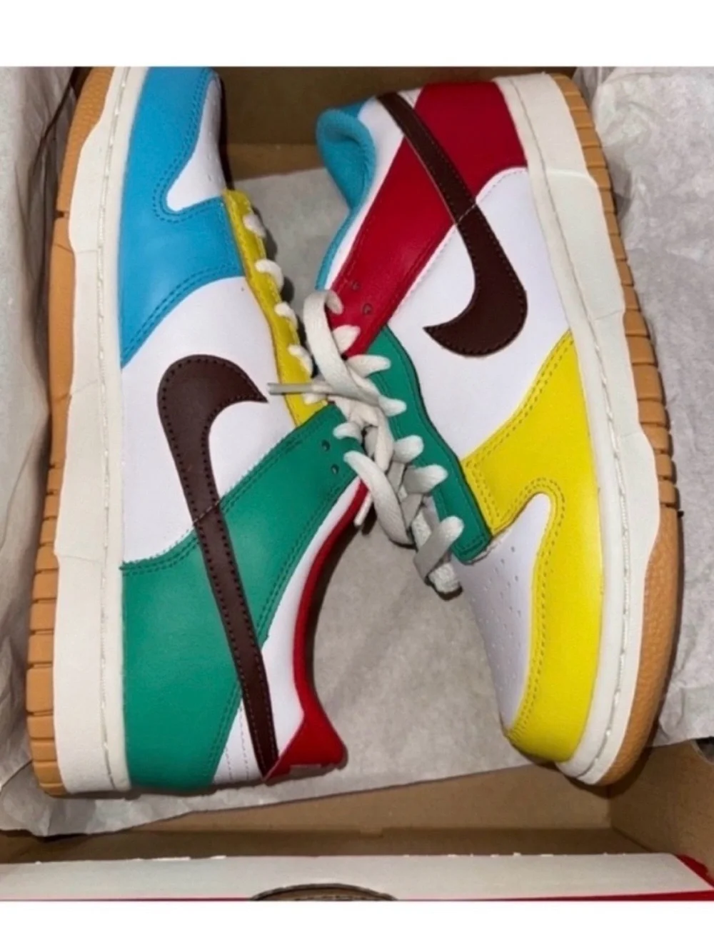 Nike GS Free-99 Dunks Multicolor Low-Top Sneakers